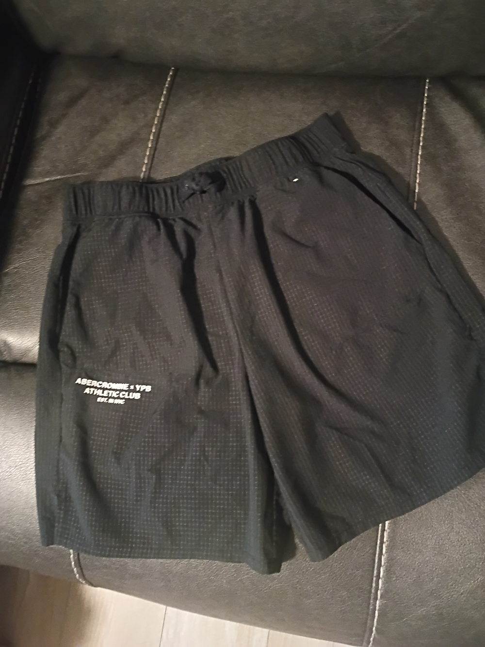 Abercrombie & Fitch Black Kids Athletic Shorts with Subtle Logo
